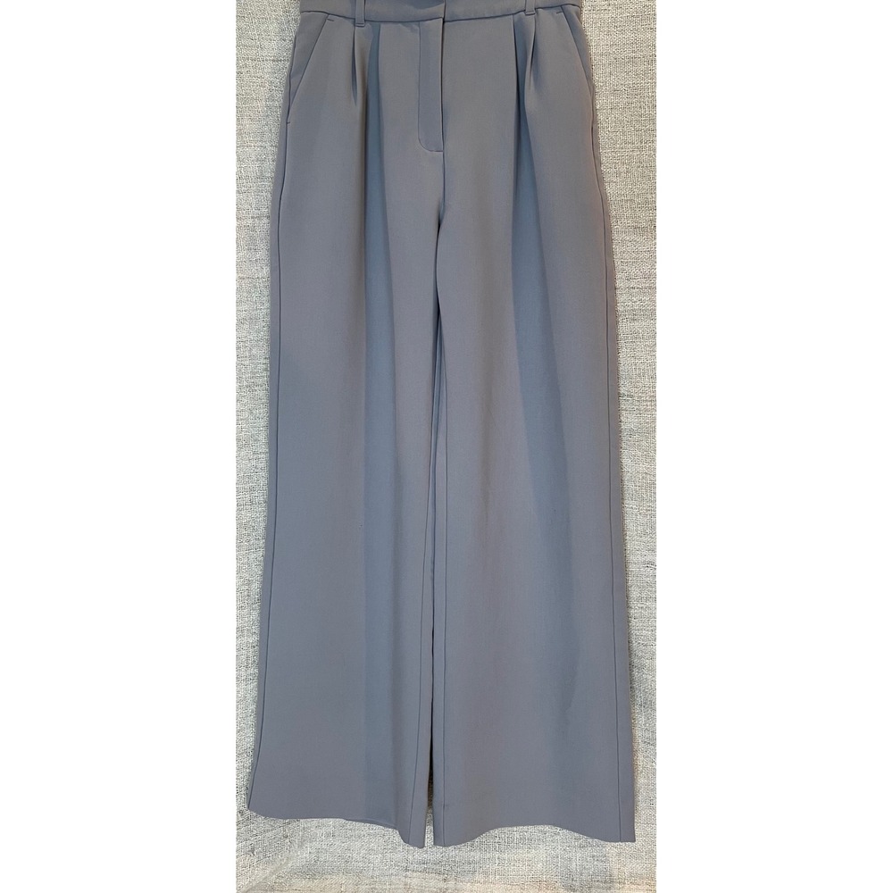Abercrombie & Fitch Sloane Tailored Wide Leg Pants Grey Size 27 4R 156F0610